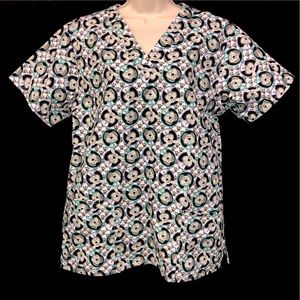 Dog Lover Scrub Shirt Womens Medium Vet Tech Nurse